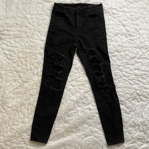 American Eagle Black Curvy Super Hi Rise Jegging Next Level Stretch